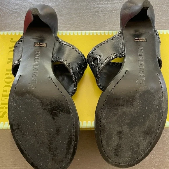 Jack Rogers Maggie Kitten Heel Sandal, black, size 9 - Picture 4 of 7